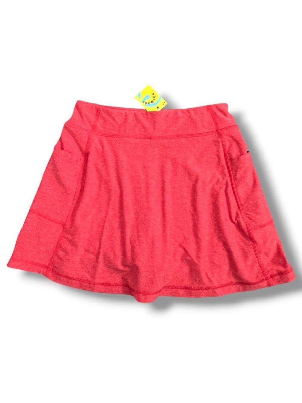 NWT Primary Flex-knit Pocket Skort in Red Poppy Space Dye Size 12